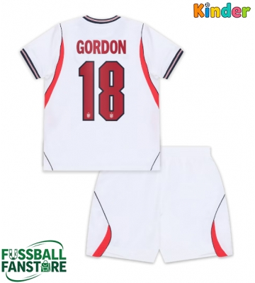 England Anthony Gordon #18 Replik Heimtrikot Kinder WM 2026 Kurzarm (+ Kurze Hosen)